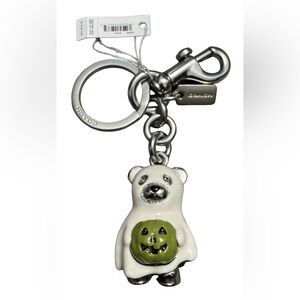 Coach Halloween Ghost Bear Bag Charm